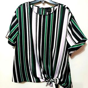 Worthington Blouse multi color green